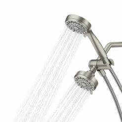 Ignite Spot Resist Brushed Nickel Five-Function 3 3/4" Diameter Standard Spray Head With Handheld Shower -Hot Sale Moen Store 20016srn v4 full white.psd