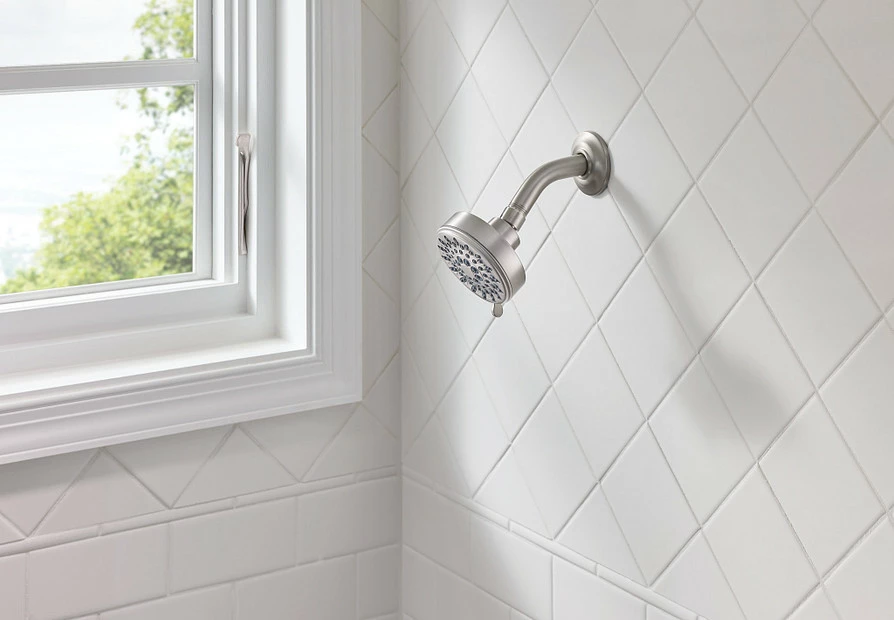 Ignite Spot Resist Brushed Nickel Five-Function 3-3/4" Diameter Spray Head Wallmount 3 Ignite Spot Resist Brushed Nickel Five-Function 3-3/4" Diameter Spray Head Wallmount