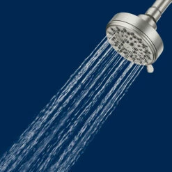 Ignite Spot Resist Brushed Nickel Five-Function 3-3/4" Diameter Spray Head Wallmount 15 Ignite Spot Resist Brushed Nickel Five-Function 3-3/4" Diameter Spray Head Wallmount -Hot Sale Moen Store 20090srn v11 widecoverage blue.psd