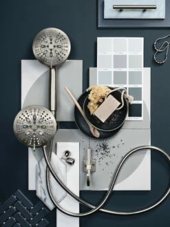 Hydro Energetix™ Combination Shower Spot Resist™ Brushed Nickel -Hot Sale Moen Store 200c0srn 6125THDHydro Vert Flatlay2.tif