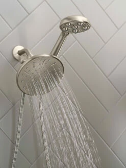 Hydro Roller Spot Resist Brushed Nickel Four-Function 7-1/2" Diameter Spray Head 18 Hydro Roller Spot Resist Brushed Nickel Four-Function 7-1/2" Diameter Spray Head -Hot Sale Moen Store 205c0srn glam4.tif