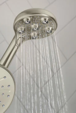 Hydro Roller Spot Resist Brushed Nickel Four-Function 7-1/2" Diameter Spray Head 20 Hydro Roller Spot Resist Brushed Nickel Four-Function 7-1/2" Diameter Spray Head -Hot Sale Moen Store 205c0srn glam6.tif