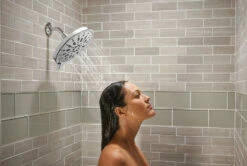 Enthrall Chrome Five-Function 9" Diameter Eco-Performance Spray Head Rainshower 13 Enthrall Chrome Five-Function 9" Diameter Eco-Performance Spray Head Rainshower -Hot Sale Moen Store 21530 Closeup531.tif