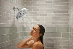 Enthrall Chrome Five-Function 9" Diameter Eco-Performance Spray Head Rainshower 12 Enthrall Chrome Five-Function 9" Diameter Eco-Performance Spray Head Rainshower -Hot Sale Moen Store 21530 Closeup556.tif