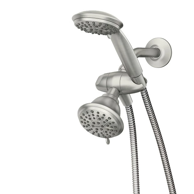 Attune Spot Resist Brushed Nickel Eight-function 4.75" Diameter Spray Head Standard With Handshower 5 Attune Spot Resist Brushed Nickel Eight-function 4.75" Diameter Spray Head Standard With Handshower - Image 3