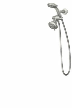 Attune Spot Resist Brushed Nickel Eight-function 4.75" Diameter Spray Head Standard With Handshower