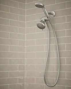 Attune Spot Resist Brushed Nickel Eight-function 4.75" Diameter Spray Head Standard With Handshower 12 Attune Spot Resist Brushed Nickel Eight-function 4.75" Diameter Spray Head Standard With Handshower -Hot Sale Moen Store 218c0srn glam1.tif