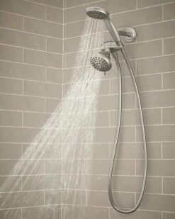 Attune Spot Resist Brushed Nickel Eight-function 4.75" Diameter Spray Head Standard With Handshower 13 Attune Spot Resist Brushed Nickel Eight-function 4.75" Diameter Spray Head Standard With Handshower -Hot Sale Moen Store 218c0srn glam2.tif