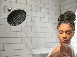 Verso Chrome Adjustable 9" Diameter Spray Head Rainshower -Hot Sale Moen Store 220R2 lifestyle2.tif