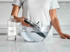 Verso Chrome Adjustable 9" Diameter Spray Head Rainshower -Hot Sale Moen Store 220R2 lifestyle3b cleaning.tif