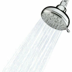 Banbury Chrome Five-Function 4" Diameter Spray Head Wallmount -Hot Sale Moen Store 23045 wide coverage set3.tif