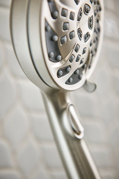 Renewal Spot Resist Brushed Nickel Five-Function 4 1/2" Diameter Standard Spray Head With Handheld Shower 4 Renewal Spot Resist Brushed Nickel Five-Function 4 1/2" Diameter Standard Spray Head With Handheld Shower - Image 2