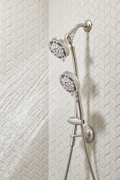 Renewal Spot Resist Brushed Nickel Five-Function 4 1/2" Diameter Standard Spray Head With Handheld Shower 9 Renewal Spot Resist Brushed Nickel Five-Function 4 1/2" Diameter Standard Spray Head With Handheld Shower - Image 7