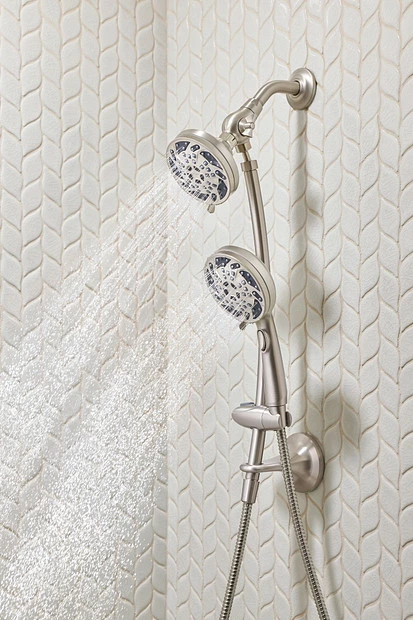 Renewal Spot Resist Brushed Nickel Five-Function 4 1/2" Diameter Standard Spray Head With Handheld Shower 6 Renewal Spot Resist Brushed Nickel Five-Function 4 1/2" Diameter Standard Spray Head With Handheld Shower - Image 4