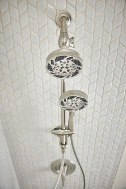 Renewal Spot Resist Brushed Nickel Five-Function 4 1/2" Diameter Standard Spray Head With Handheld Shower 24 Renewal Spot Resist Brushed Nickel Five-Function 4 1/2" Diameter Standard Spray Head With Handheld Shower -Hot Sale Moen Store 26035SRN Creative1a.tif