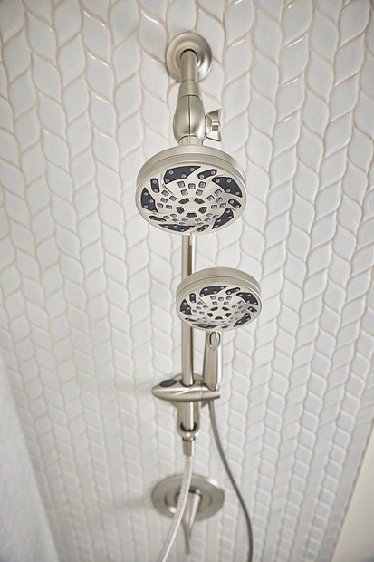 Renewal Spot Resist Brushed Nickel Five-Function 4 1/2" Diameter Standard Spray Head With Handheld Shower 7 Renewal Spot Resist Brushed Nickel Five-Function 4 1/2" Diameter Standard Spray Head With Handheld Shower - Image 5