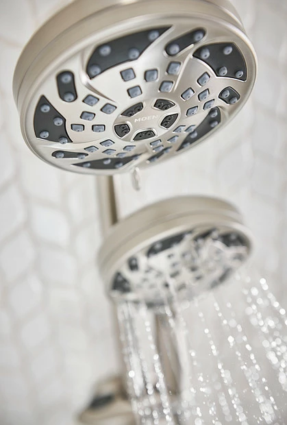 Renewal Spot Resist Brushed Nickel Five-Function 4 1/2" Diameter Standard Spray Head With Handheld Shower 15 Renewal Spot Resist Brushed Nickel Five-Function 4 1/2" Diameter Standard Spray Head With Handheld Shower - Image 13