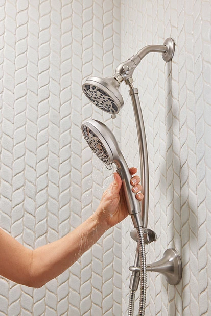 Renewal Spot Resist Brushed Nickel Five-Function 4 1/2" Diameter Standard Spray Head With Handheld Shower 19 Renewal Spot Resist Brushed Nickel Five-Function 4 1/2" Diameter Standard Spray Head With Handheld Shower - Image 17