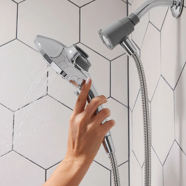 Engage Chrome Six-Function 5 1/2" Diameter Eco-Performance Spray Head Handheld Shower 7 Engage Chrome Six-Function 5 1/2" Diameter Eco-Performance Spray Head Handheld Shower - Image 5