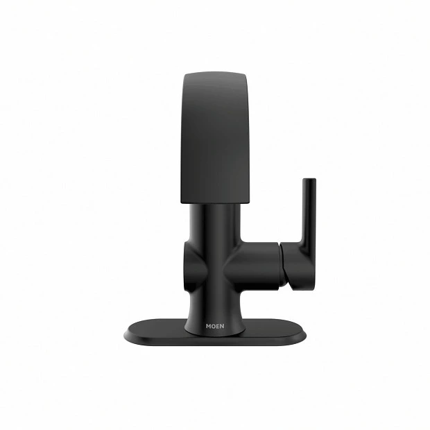 Doux Matte Black One-handle High Arc Bathroom Faucet 3 Doux Matte Black One-handle High Arc Bathroom Faucet