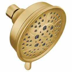 Brushed Gold Four-function 4-3/8" Diameter Spray Head Standard
