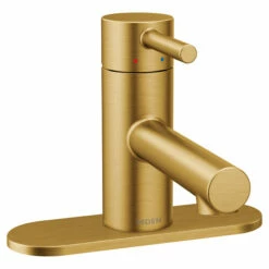 Align Brushed Gold One-Handle Low Arc Low Profile Bathroom Faucet