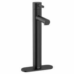 Align Matte Black One-handle High Arc Vessel Bathroom Faucet