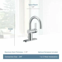 Cia Chrome One-handle High Arc Bathroom Faucet 25 Cia Chrome One-handle High Arc Bathroom Faucet -Hot Sale Moen Store 6221 Spec.jpg