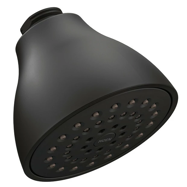 Moen Matte Black One-Function 3 3/4" Diameter Spray Eco-Performance Showerhead 3 Moen Matte Black One-Function 3 3/4" Diameter Spray Eco-Performance Showerhead