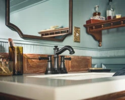 Belfield Matte Black Two-handle High Arc Bathroom Faucet -Hot Sale Moen Store 6401bl glam1.tif