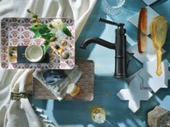 Belfield Matte Black One-handle High Arc Bathroom Faucet 17 Belfield Matte Black One-handle High Arc Bathroom Faucet -Hot Sale Moen Store 6402BL flatlay horiz.tif