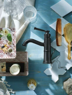 Belfield Matte Black One-handle High Arc Bathroom Faucet 16 Belfield Matte Black One-handle High Arc Bathroom Faucet -Hot Sale Moen Store 6402BL flatlay vert.tif