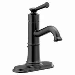 Belfield Matte Black One-handle High Arc Bathroom Faucet 13 Belfield Matte Black One-handle High Arc Bathroom Faucet -Hot Sale Moen Store 6402bl v2.tif