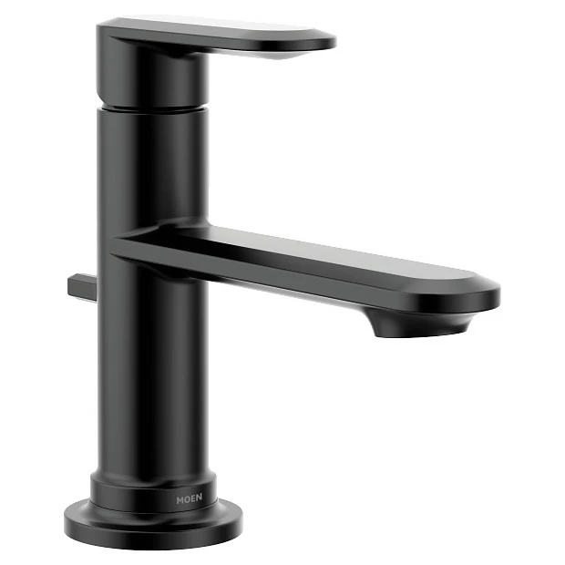 Greenfield Matte Black One-handle High Arc Bathroom Faucet 4 Greenfield Matte Black One-handle High Arc Bathroom Faucet - Image 2