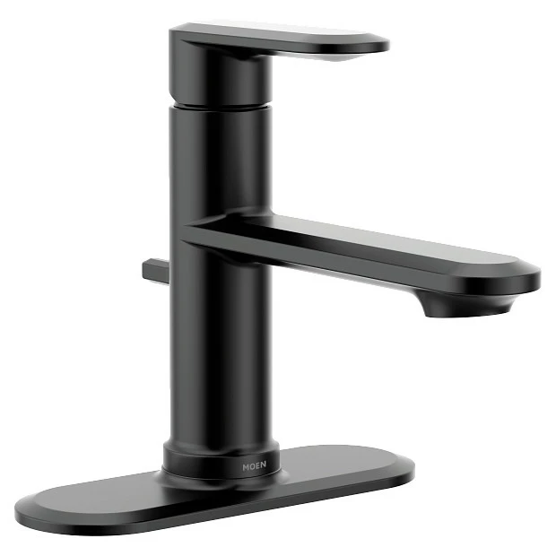 Greenfield Matte Black One-handle High Arc Bathroom Faucet 3 Greenfield Matte Black One-handle High Arc Bathroom Faucet