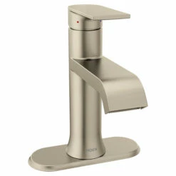 Genta Brushed Nickel One-Handle High Arc Bathroom Faucet