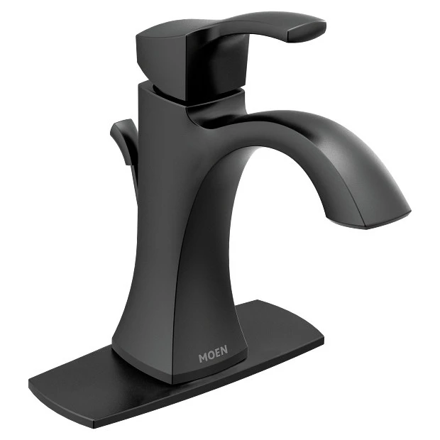 Voss Matte Black One-handle High Arc Bathroom Faucet 3 Voss Matte Black One-handle High Arc Bathroom Faucet