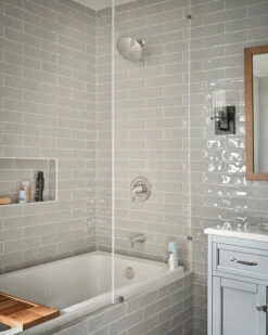 Oxby Spot Resist Brushed Nickel Posi-Temp® Tub/Shower