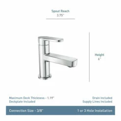 Laris Chrome One-handle Low Arc Bathroom Faucet -Hot Sale Moen Store 84014 Spec.jpg
