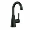 Mikah Matte Black One-handle High Arc Bathroom Faucet 2 Mikah Matte Black One-handle High Arc Bathroom Faucet -Hot Sale Moen Store 84310BL.tif
