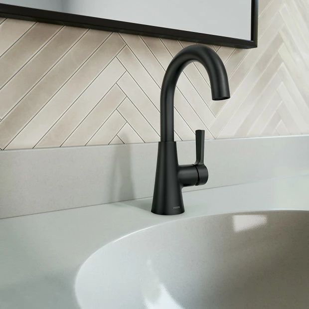 Mikah Matte Black One-handle High Arc Bathroom Faucet 8 Mikah Matte Black One-handle High Arc Bathroom Faucet - Image 6