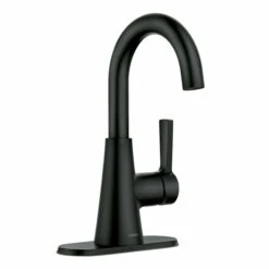 Mikah Matte Black One-handle High Arc Bathroom Faucet 17 Mikah Matte Black One-handle High Arc Bathroom Faucet -Hot Sale Moen Store 84310BL v2.tif