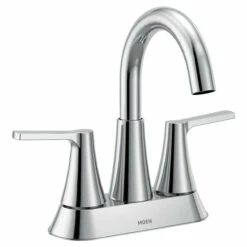 Mikah Chrome Two-handle High Arc Bathroom Faucet 5 Mikah Chrome Two-handle High Arc Bathroom Faucet -Hot Sale Moen Store 84311.tif