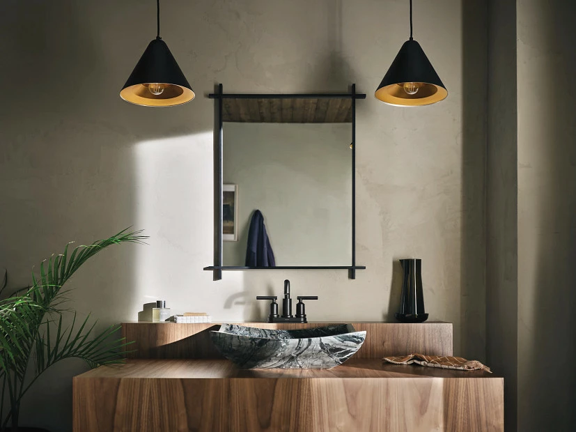 N/A Matte Black Two-handle High Arc Bathroom Faucet 6 N/A Matte Black Two-handle High Arc Bathroom Faucet - Image 4