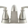 Hilliard Spot Resist Brushed Nickel Two-Handle Low Arc Bathroom Faucet -Hot Sale Moen Store 84532SRN Center.tif