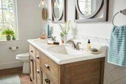 Hilliard Spot Resist Brushed Nickel Two-Handle Low Arc Bathroom Faucet -Hot Sale Moen Store 84532SRN Set2.tif