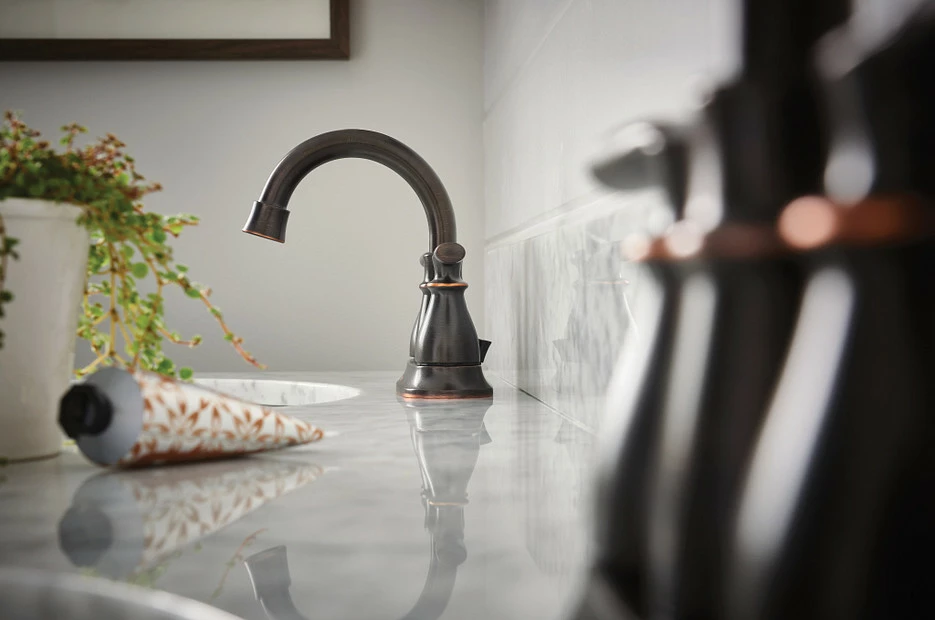 Hilliard Mediterranean Bronze Two-Handle High Arc Bathroom Faucet 11 Hilliard Mediterranean Bronze Two-Handle High Arc Bathroom Faucet - Image 9