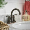 Hilliard Mediterranean Bronze Two-Handle High Arc Bathroom Faucet