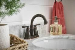 Hilliard Mediterranean Bronze Two-Handle High Arc Bathroom Faucet