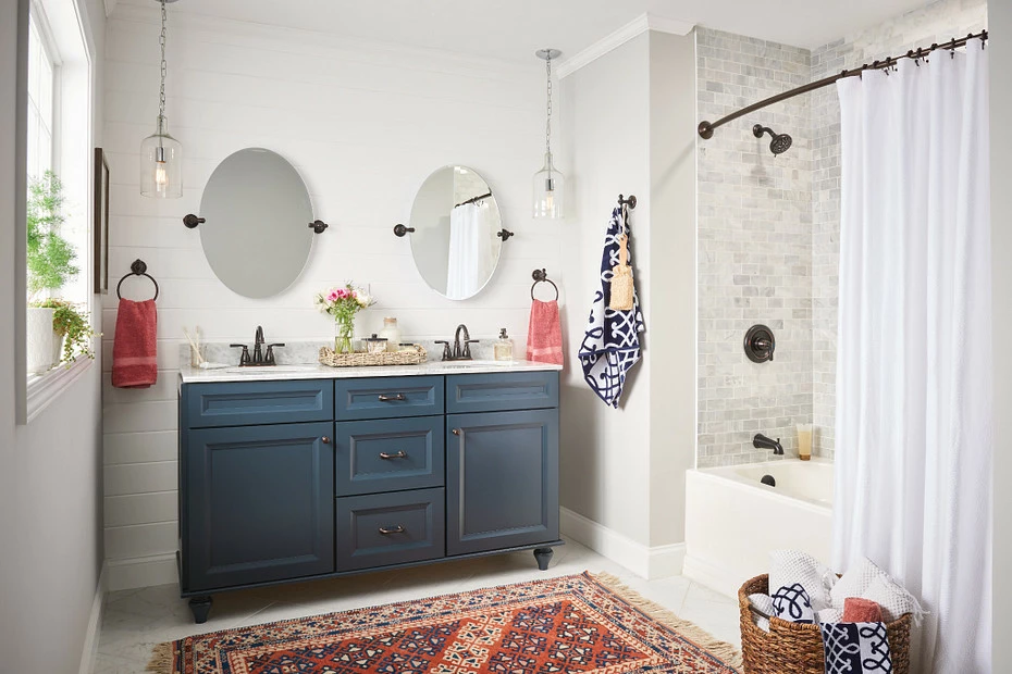 Hilliard Mediterranean Bronze Two-Handle High Arc Bathroom Faucet 4 Hilliard Mediterranean Bronze Two-Handle High Arc Bathroom Faucet - Image 2